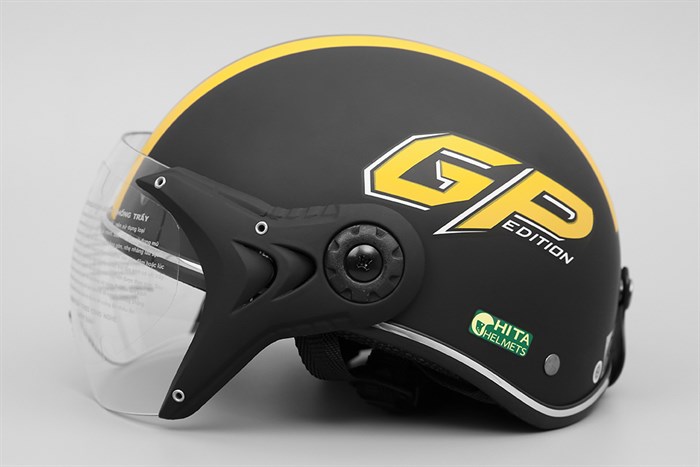 Mũ 1/2 Chita CT33(K) GP đen vàng Màu Đen - Vàng