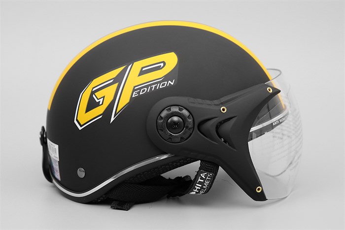 Mũ 1/2 Chita CT33(K) GP đen vàng Màu Đen - Vàng