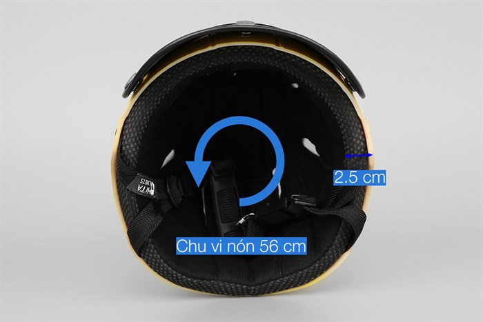 Mũ 1/2 size M Chita CT31 vàng nhạt Màu Vàng nhạt