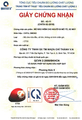 Mũ 1/2 size M Chita CT33 trắng Màu Trắng