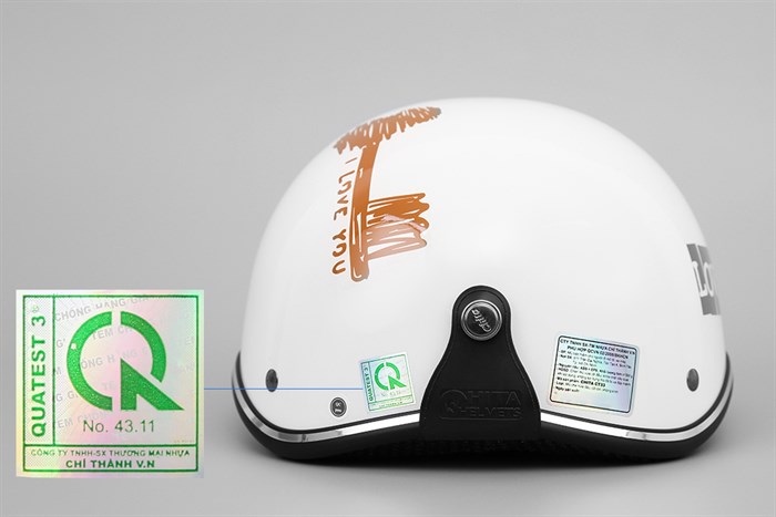 Mũ 1/2 size M Chita CT33 trắng Màu Trắng