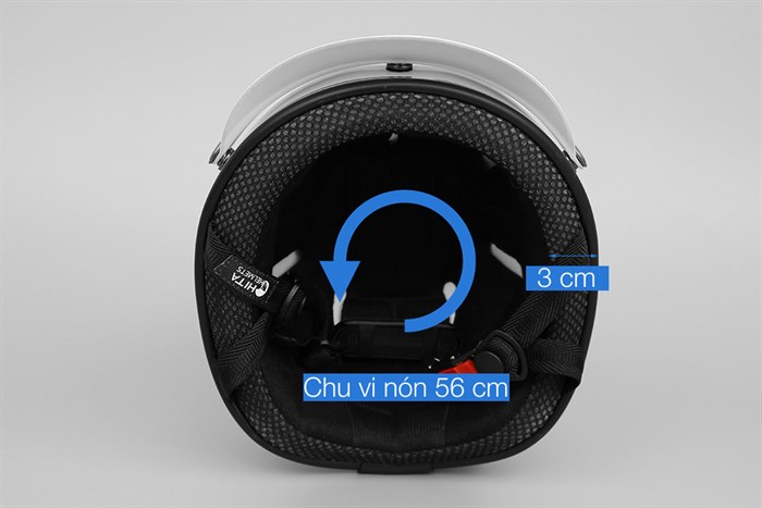 Mũ 1/2 size M Chita CT33 trắng Màu Trắng