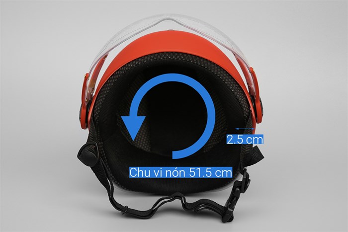 Mũ trẻ em 1/2 Chita CT5C(K) trắng đỏ Màu Trắng - Đỏ