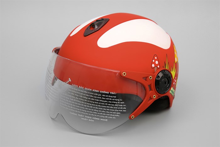 Mũ trẻ em 1/2 Chita CT5C(K) trắng đỏ Màu Trắng - Đỏ