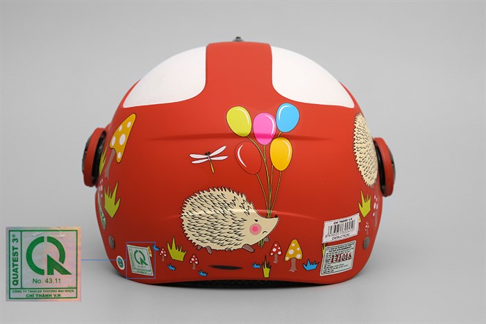 Mũ trẻ em 1/2 Chita CT5C(K) trắng đỏ Màu Trắng - Đỏ