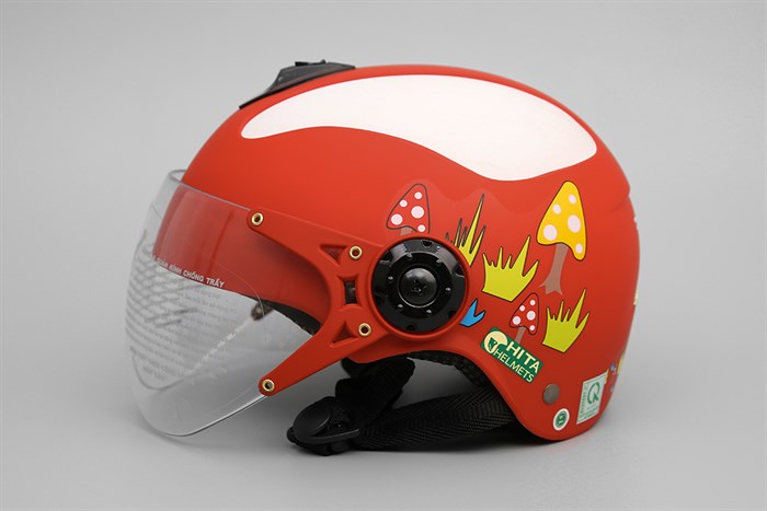 Mũ trẻ em 1/2 Chita CT5C(K) trắng đỏ Màu Trắng - Đỏ