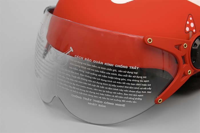 Mũ trẻ em 1/2 Chita CT5C(K) trắng đỏ Màu Trắng - Đỏ