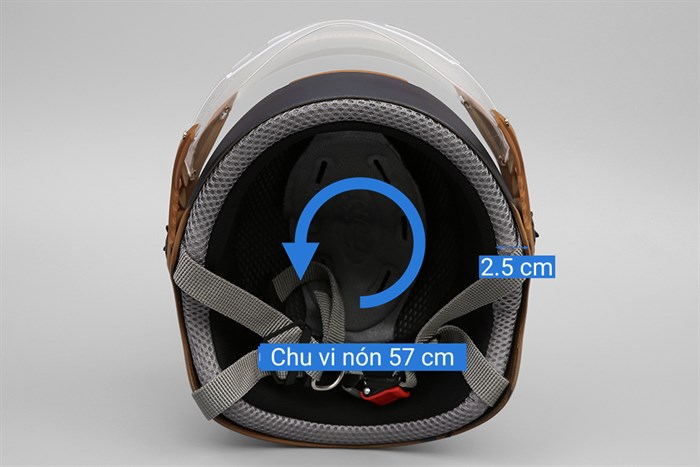 Mũ 1/2 size M Boss ATN3.3K-HD xanh đen Màu Xanh đen