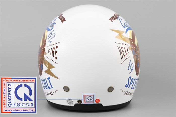 Mũ bảo hiểm 3/4 có kính size XL Royal M139 Trắng Màu Trắng