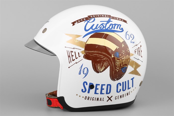 Mũ bảo hiểm 3/4 có kính size XL Royal M139 Trắng Màu Trắng