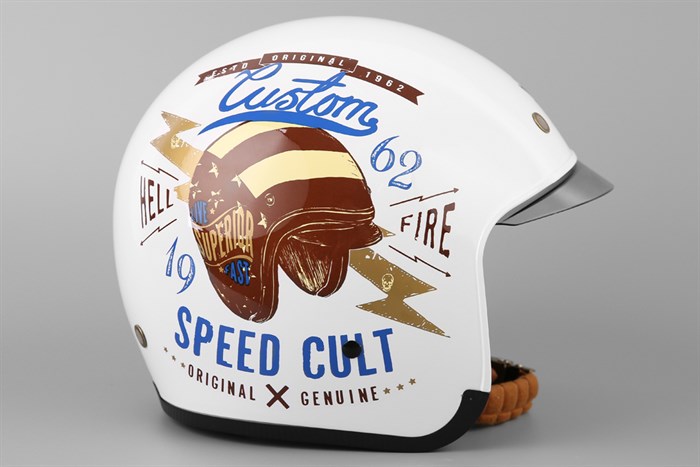 Mũ bảo hiểm 3/4 có kính size XL Royal M139 Trắng Màu Trắng