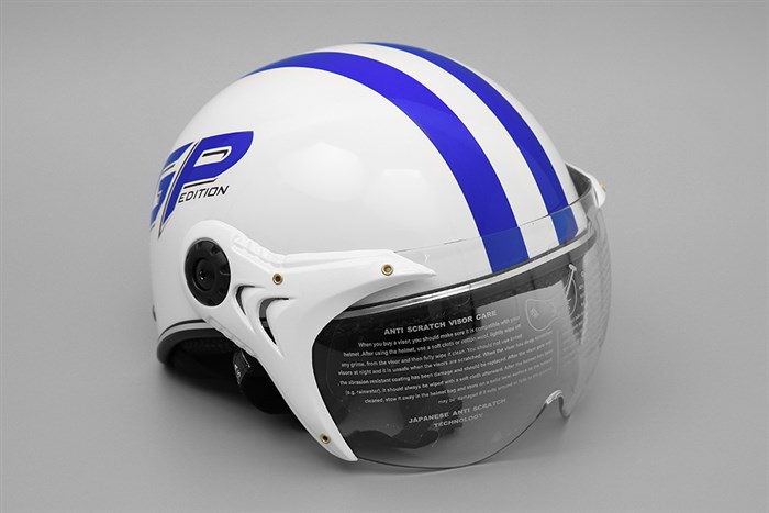 Mũ 1/2 Chita CT33(K) GP trắng xanh Màu Trắng - Xanh