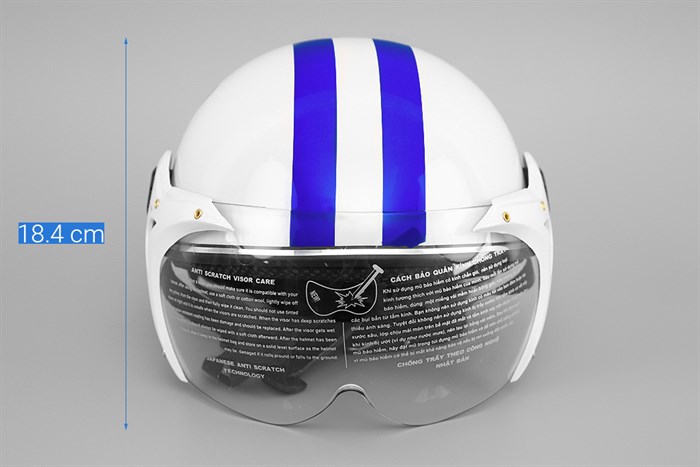 Mũ 1/2 Chita CT33(K) GP trắng xanh Màu Trắng - Xanh