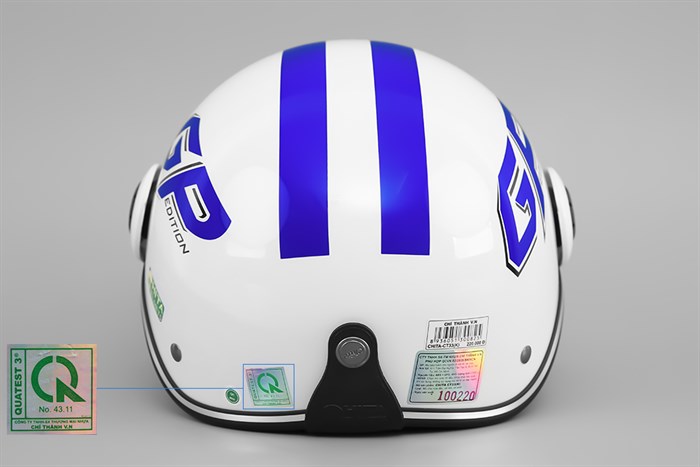 Mũ 1/2 Chita CT33(K) GP trắng xanh Màu Trắng - Xanh