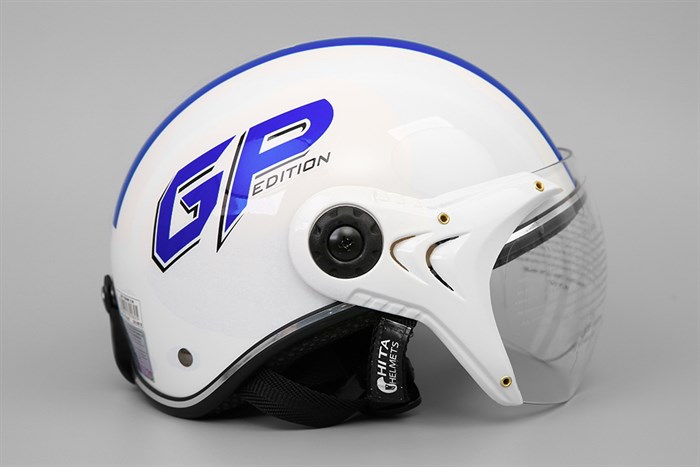 Mũ 1/2 Chita CT33(K) GP trắng xanh Màu Trắng - Xanh