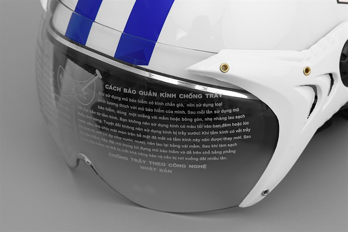 Mũ 1/2 Chita CT33(K) GP trắng xanh Màu Trắng - Xanh