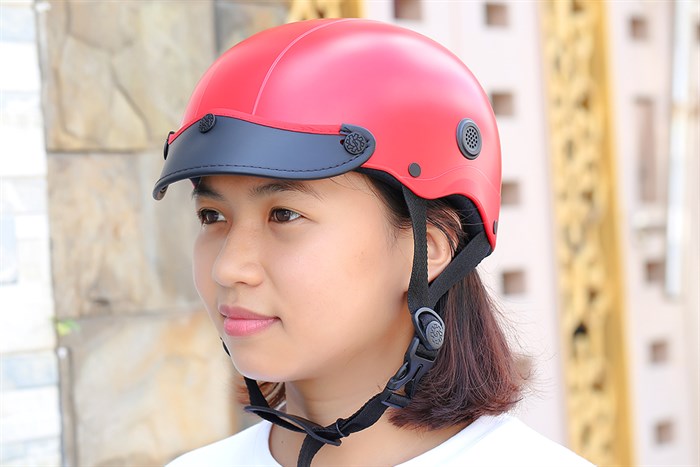 Mũ 1/2 có lỗ thông gió size M Nón Sơn NS008M4A đỏ Màu Đỏ