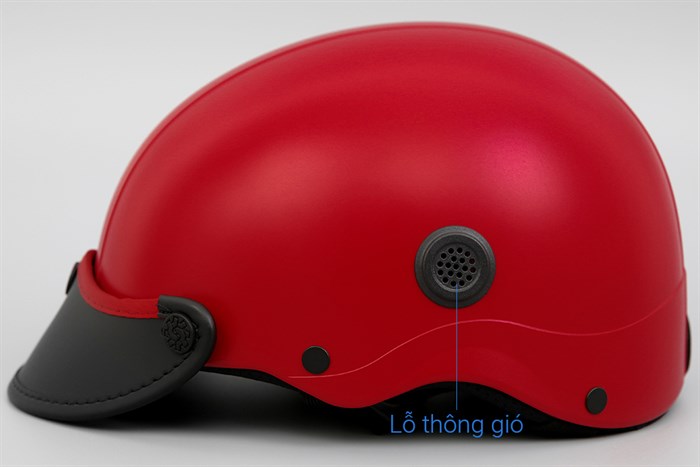 Mũ 1/2 có lỗ thông gió size M Nón Sơn NS008M4A đỏ Màu Đỏ