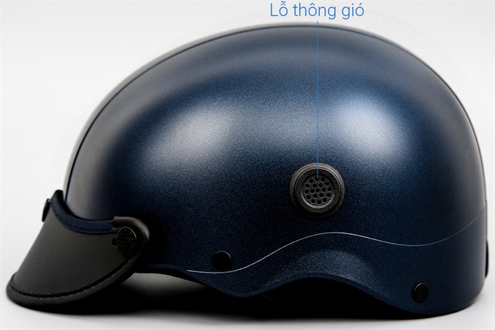 Mũ 1/2 có lỗ thông gió size L Nón Sơn NS00807A xanh dương Màu Xanh Dương