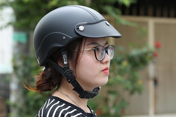 Mũ 1/2 size L Chita CT31 đen Màu Đen