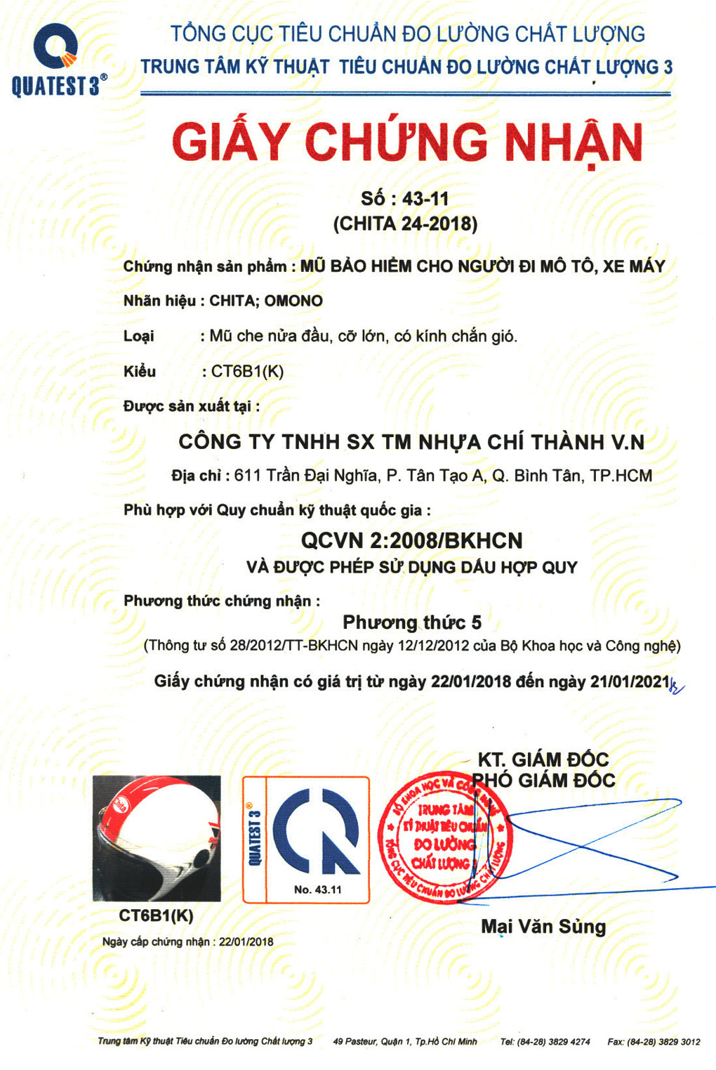 Mũ 1/2 Chita CT6B1(K) GP đen đỏ