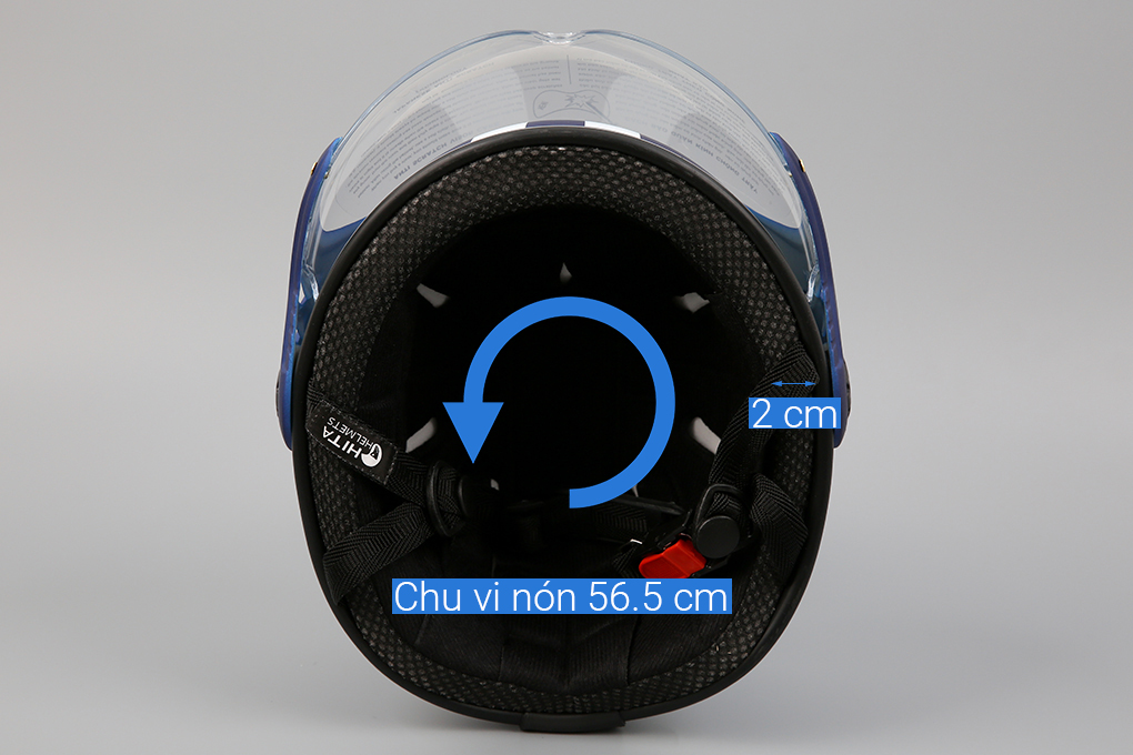 Mũ 1/2 Chita CT6B1(K) GP xanh dương