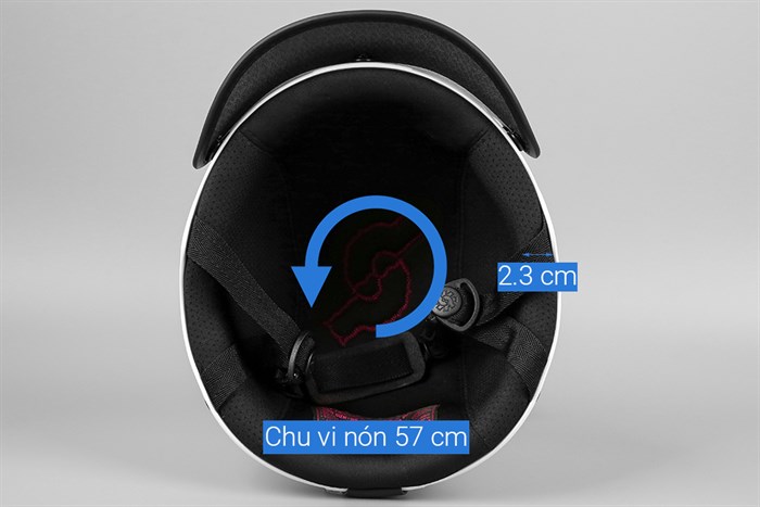 Mũ 1/2 có lỗ thông gió size M Nón Sơn NS008M4A trắng Màu Trắng