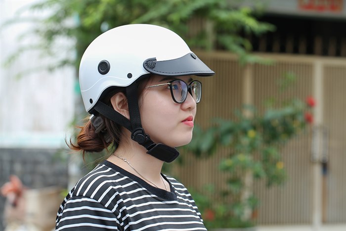 Mũ 1/2 có lỗ thông gió size M Nón Sơn NS008M4A trắng Màu Trắng