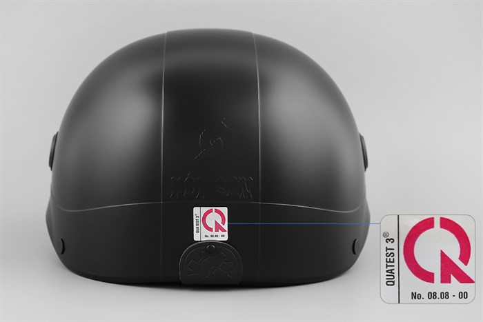 Mũ 1/2 có lỗ thông gió size L Nón Sơn NS00807A đen Màu Đen