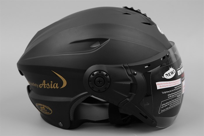 Mũ 1/2 size L Asia MT-117K đen Màu Đen