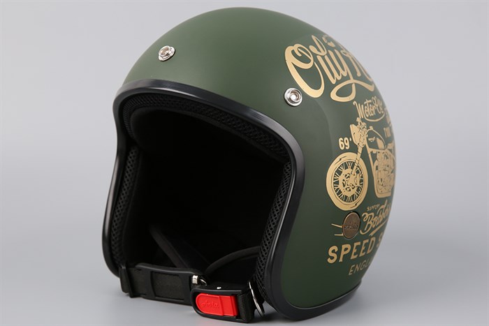 Mũ 3/4 size XL Asia MT-124 xanh rêu Màu Xanh rêu