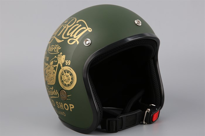 Mũ 3/4 size XL Asia MT-124 xanh rêu Màu Xanh rêu