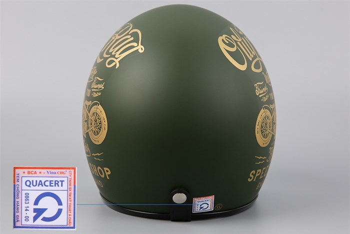 Mũ 3/4 size XL Asia MT-124 xanh rêu Màu Xanh rêu