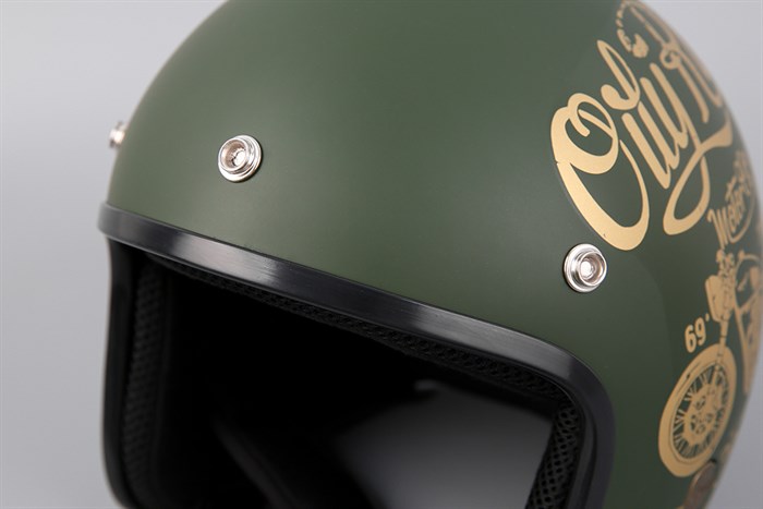 Mũ 3/4 size XL Asia MT-124 xanh rêu Màu Xanh rêu