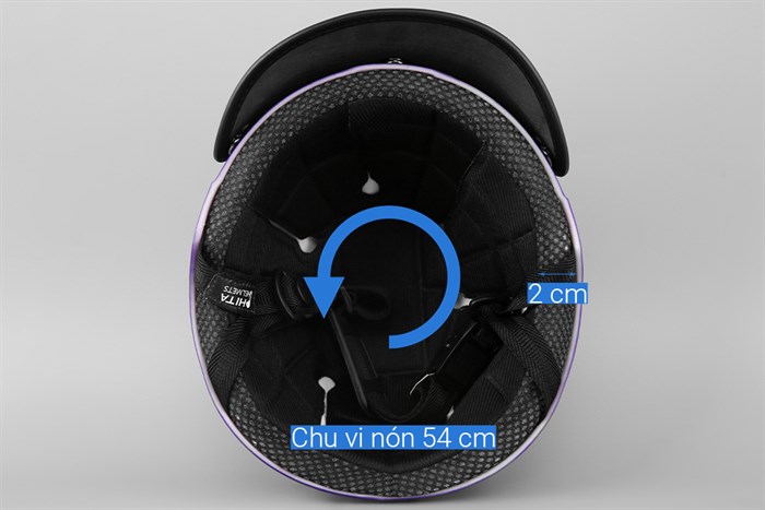 Mũ 1/2 size M Chita CT31 tím Màu Tím