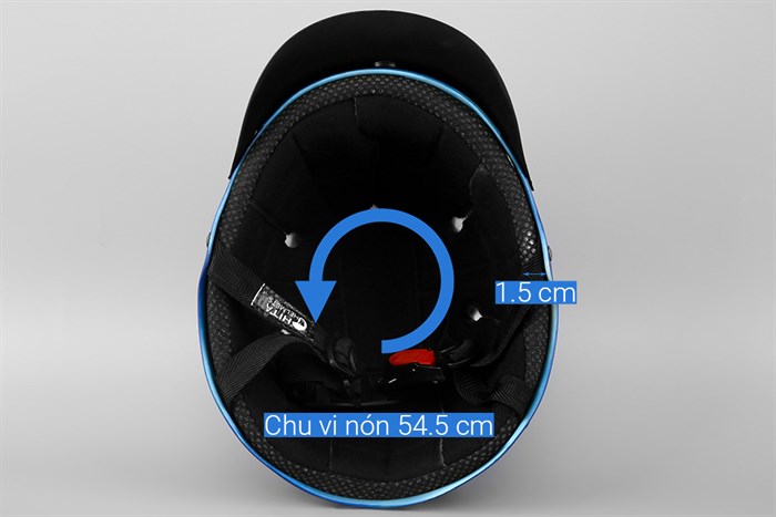 Mũ 1/2 Chita CT16L xanh đen Màu Xanh đen