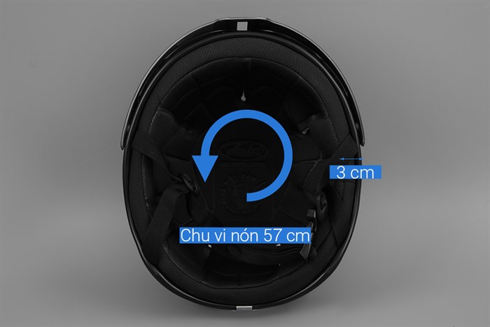 Mũ 1/2 size M Asia MT-105KA đen Màu Đen