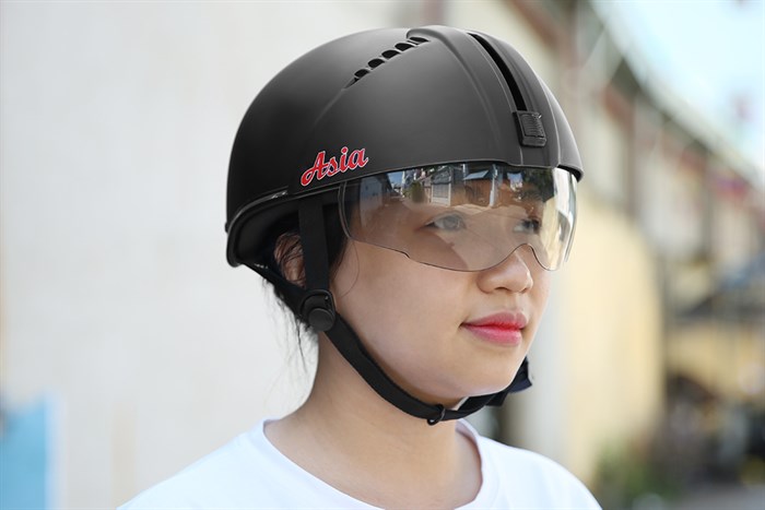 Mũ 1/2 size M Asia MT-105KA đen Màu Đen