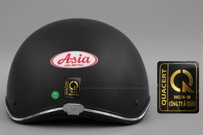 Mũ 1/2 size M Asia MT-105KA đen Màu Đen