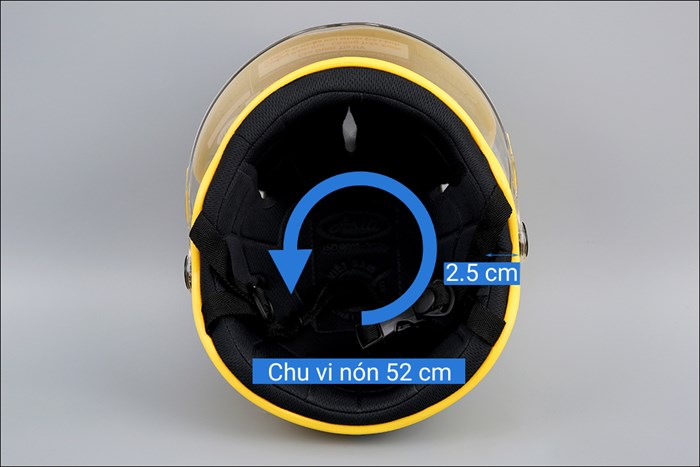 Mũ trẻ em 1/2 size S Asia MT-103KS vàng Màu Vàng