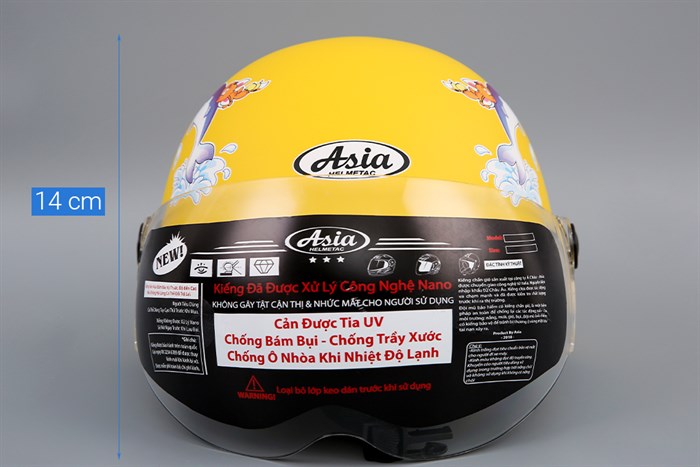 Mũ trẻ em 1/2 size S Asia MT-103KS vàng Màu Vàng