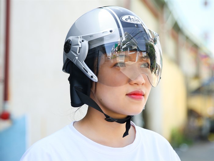 Mũ 1/2 size L Asia MT-114K xám Màu Xám