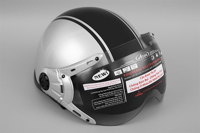 Mũ 1/2 size L Asia MT-114K xám Màu Xám