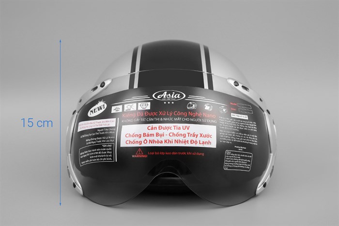 Mũ 1/2 size L Asia MT-114K xám Màu Xám