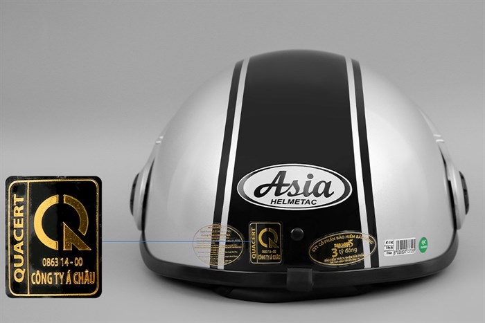 Mũ 1/2 size L Asia MT-114K xám Màu Xám