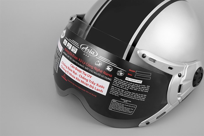 Mũ 1/2 size L Asia MT-114K xám Màu Xám