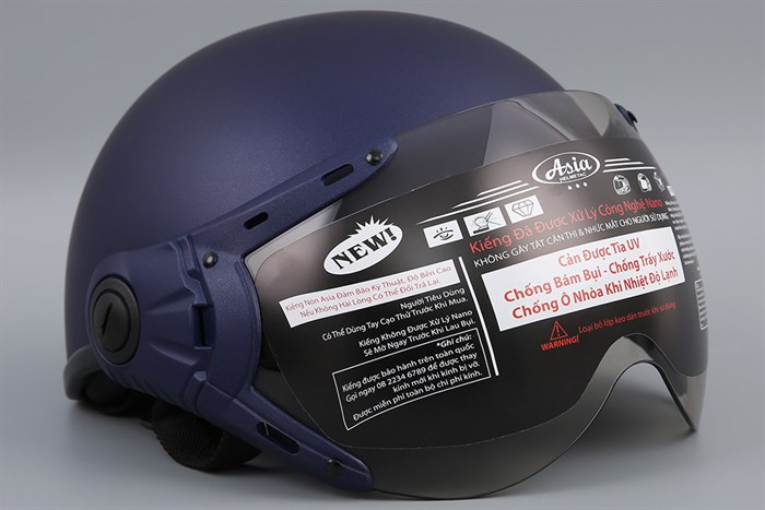 Mũ 1/2 size L Asia MT105K xanh đen Màu Xanh đen