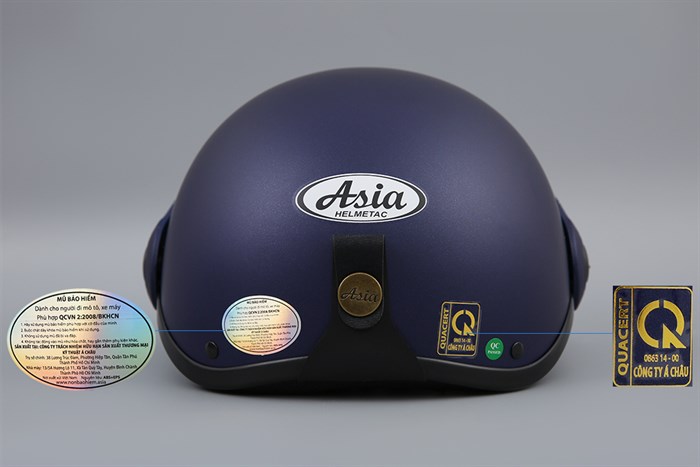 Mũ 1/2 size L Asia MT105K xanh đen Màu Xanh đen