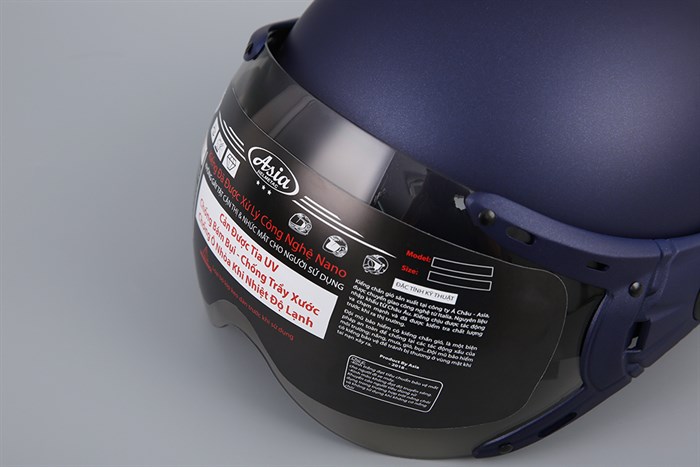 Mũ 1/2 size L Asia MT105K xanh đen Màu Xanh đen