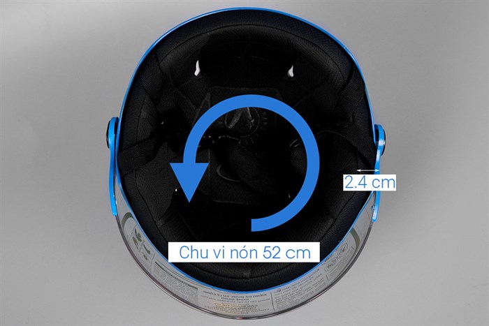 Mũ trẻ em 1/2 size S Asia MT-103KS xanh dương Màu Xanh Dương